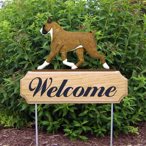 Welcome Sign: Boxer Dog Breed
