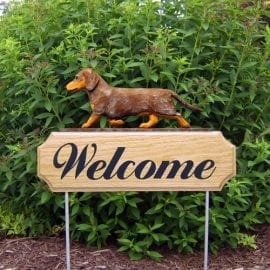 Welcome Sign & Garden Stake: Dachshund Dog Breed