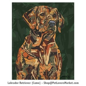 Labrador Pictures and Labrador Art for Sale. Labrador painting (Camouflage) by Michael Vistia.