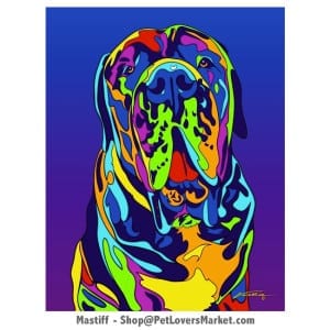 Mastiff Pictures for Sale. Mastiff art and dog painting by Michael Vistia.
