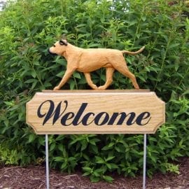 Welcome Sign & Garden Stake: Pit bull