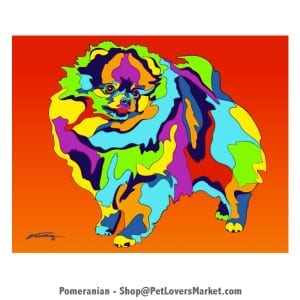 Pomeranian Painting. Pomeranian Art by Michael Vistia. 