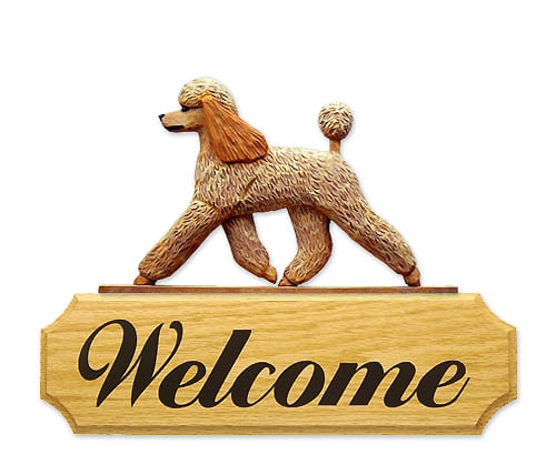 Poodle Decor: Welcome Sign featuring Poodle Dog Breed