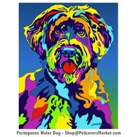 Portuguese Water Dog Pictures for Sale. Portuguese Water Dog art by Michael Vistia.
