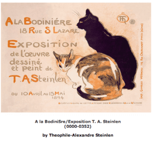 Vintage Ads with Vintage Cats: A la Bodiniere Exposition by Theophile-Alexandre Steinlen