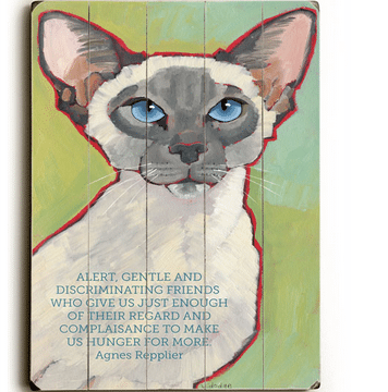 "Alert, gentle and discriminating friends who give us just enough of their regard and complaisance to make us hunger for more." - Agnes Repplier - cat quotes and cat art as gifts for cat lovers