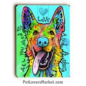 All You Need is Love and a Dog. Dean Russo. Dean Russo Art.