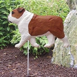 Bulldog Statue (Red): Dog Statues and Garden Statues