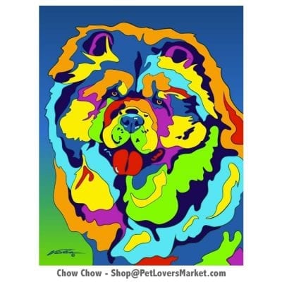 Chow Chow Pictures. Dog portrait and dog painting by Michael Vistia. Canvas Prints and Matted Prints available. Dog Art. Portrait of the Chow Chow dog breed.