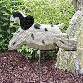Cocker Spaniel Statue (Black/White): Dog Statues and Garden Statues