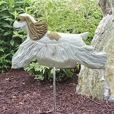 Cocker Spaniel Statue (Brown/White): Dog Statues and Garden Statues
