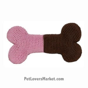 Dog Bone (Pink): Crochet Dog Toys, Organic Dog Toys, Dog Teeth Cleaning, Organic Cotton, Dog Toys, Cool Dog Toys, Hip Doggie