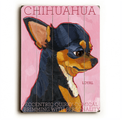 Chihuahua - Dog signs with Dog Breeds. Gifts for Dog Lovers. Wooden sign.