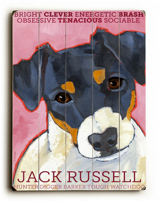 Jack Russell - Dog signs with Dog Breeds. Gifts for Dog Lovers. Wooden sign.