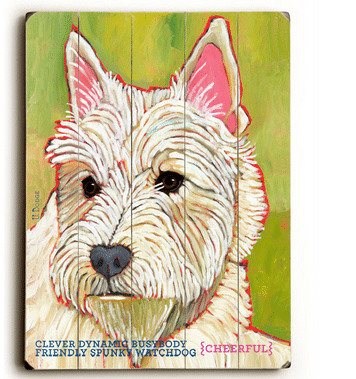 Westie - Dog signs with Dog Breeds. Gifts for Dog Lovers. Wooden sign.