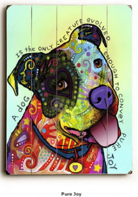 Dog Art with Dog Quotes (Pure Joy)