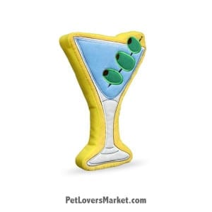 Dog Squeaky Toy: Martini PrideBites dog toy.