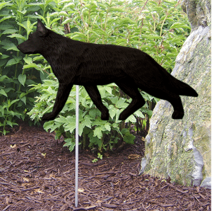 German Shepherd Statue (Black). Dog Statues and Garden Statues