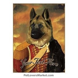 German Shepherd Art: Personalized Dog Gifts