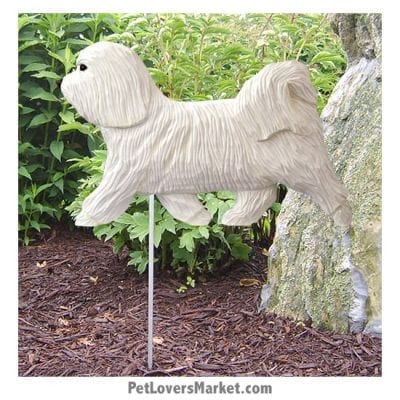 Havanese (White) Yard Sign / Garden Stake. Garden Accents and Gifts for Dog Lovers. Perfect for Home and Garden Decor. Part of our collection of yard signs and garden accents -- with dog breeds. Also use for outdoor accents, unique garden statues, garden statues online, best garden decor, garden stake decor, decorative garden stake, outdoor home accents, unique garden decor, outdoor home decor. Features Havanese dog breed.
