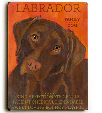 Labrador (Brown Lab) - Dog signs with Dog Breeds. Gifts for Dog Lovers. Wooden sign.