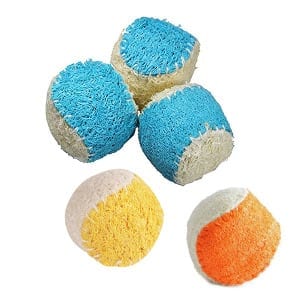 Loofah Dog Balls - Loofah Dental Toy