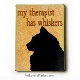 Cat Print: My Therapist Has Whiskers (Funny Cat Quotes)