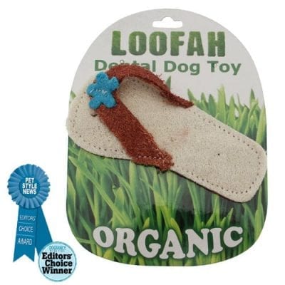 Loofah Organic All Natural Dental Dog Toy - Loofah Beach Sandal