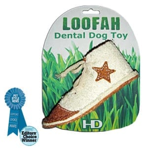 Loofah Organic All Natural Dental Dog Toy - Loofah Sneaker - Cool Dog Toys
