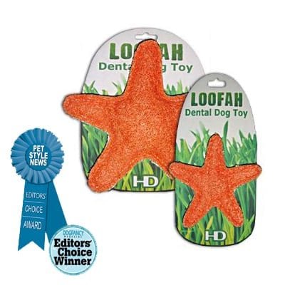 Organic All Natural Loofah Dental Dog Toy - Starfish (large and small)