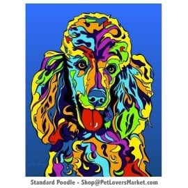 Poodle: Dog Signs of Dog Breeds. Dog Art Print on Wood. Gifts for Dog Lovers.