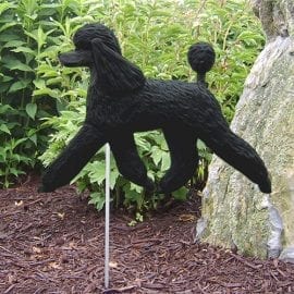 Poodle Statue (Black): Dog Statues and Garden Statues