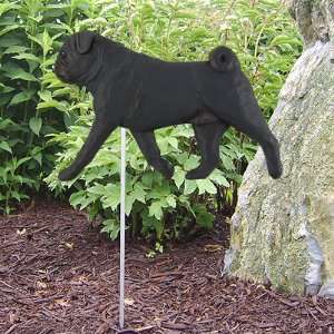 Pug Statue (Black Pug). Dog Statues and Garden Stakes