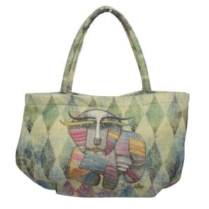 Totes for Dog Lovers - Bubble Handbag with Dog Art by Albena