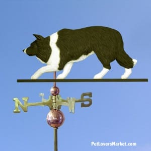 Weathervanes: Border Collie Dog Weathervane for Roof and Garden Decor. Weathervane made in USA. Gifts for Dog Lovers.