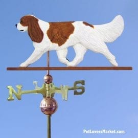 Weathervanes: Cavalier King Charles Dog Weathervane for Roof and Garden Decor. Weathervane made in USA. Gifts for Dog Lovers. (Blenheim)