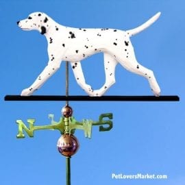 Weathervanes: Dalmatian Dog Weathervane for Roof and Garden Decor. Weathervane made in USA. Gifts for Dog Lovers. (Black)