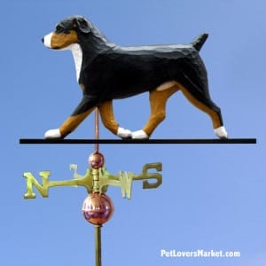 Weathervanes: Entlebucher Dog Weathervane for Roof and Garden Decor. Weathervane made in USA. Gifts for Dog Lovers. Michael Park Woodcarver