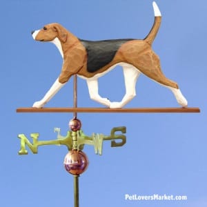 Weathervanes: Foxhound Dog Weathervane for Roof and Garden Decor. Weathervane made in USA. Gifts for Dog Lovers. Michael Park Woodcarver. English Foxhound.