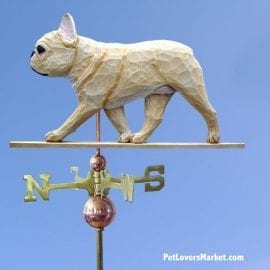 Weathervanes: French Bulldog Dog Weathervane for Roof and Garden Decor. Weathervane made in USA. Gifts for Dog Lovers. Michael Park Woodcarver.