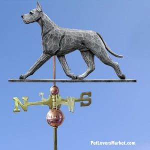 Weathervanes: Great Dane Dog Weathervane for Roof and Garden Decor. Weathervane made in USA. Gifts for Dog Lovers. Michael Park Woodcarver.