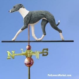 Weathervanes: Italian Greyhound Weathervane for Roof and Garden Decor. Weathervane made in USA. Gifts for Dog Lovers. Michael Park Woodcarver.