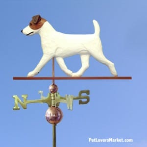 Weathervanes: Jack Russell Terrier Dog Weathervane for Roof and Garden Decor. Weathervane made in USA. Gifts for Dog Lovers. Michael Park Woodcarver.