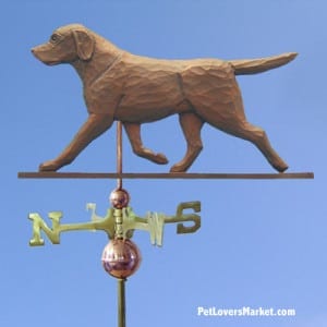 Weathervanes: Labrador Retriever Dog Weathervane for Roof and Garden Decor. Weathervane made in USA. Gifts for Dog Lovers. Michael Park Woodcarver.