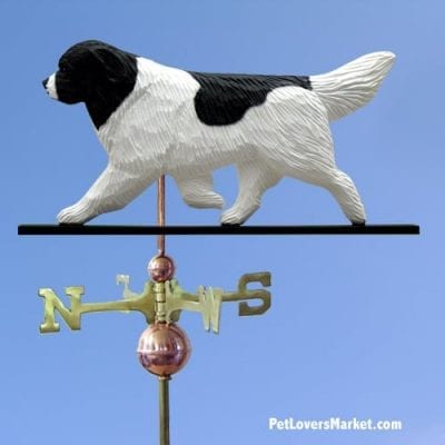 Weathervanes: Newfoundland Dog Weathervane for Roof and Garden Decor. Weathervane made in USA. Gifts for Dog Lovers. Michael Park Woodcarver.