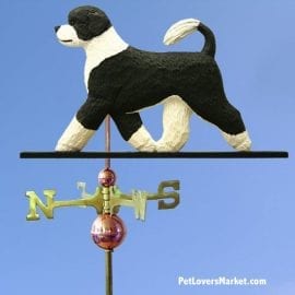 Weathervanes: Portuguese Water Dog Weathervane for Roof and Garden Decor. Weathervane made in USA. Gifts for Dog Lovers. Michael Park Woodcarver.