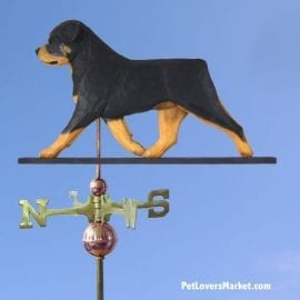 Weathervanes: Rottweiler Dog Weathervane for Roof and Garden Decor. Weathervane made in USA. Gifts for Dog Lovers. Michael Park Woodcarver.