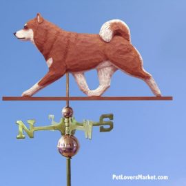 Weathervanes: Shiba Inu Dog Weathervane for Roof and Garden Decor. Weathervane made in USA. Gifts for Dog Lovers. Michael Park Woodcarver.