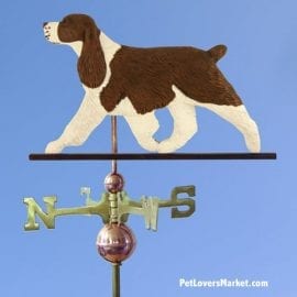 Weathervanes: Springer Spaniel Dog Weathervane for Roof and Garden Decor. Weathervane made in USA. Gifts for Dog Lovers. Michael Park Woodcarver.