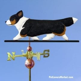 Weathervanes: Welsh Corgi Cardigan Dog Weathervane for Roof and Garden Decor. Weathervane made in USA. Gifts for Dog Lovers. Michael Park Woodcarver.